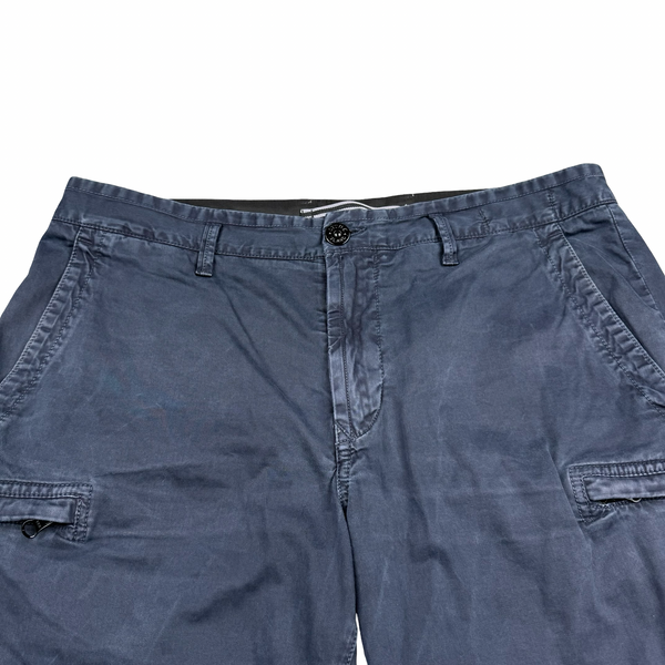 Stone Island 2019 Navy Slim Fit Cargo Shorts - 33"