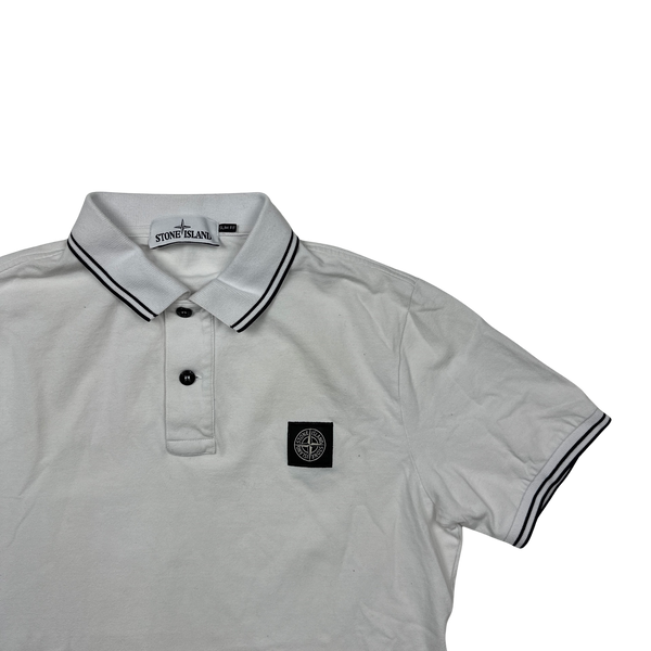 Stone Island 2018 White Polo Top - Medium