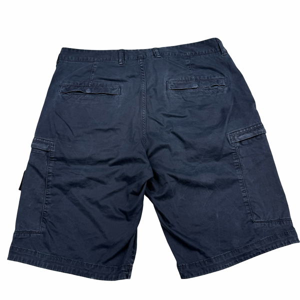 Stone Island 2019 Navy Slim Fit Cargo Shorts - 33"