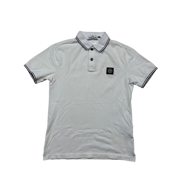 Stone Island 2018 White Polo Top - Medium