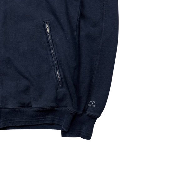 CP Company Navy Goggle Zipped Hoodie - Large