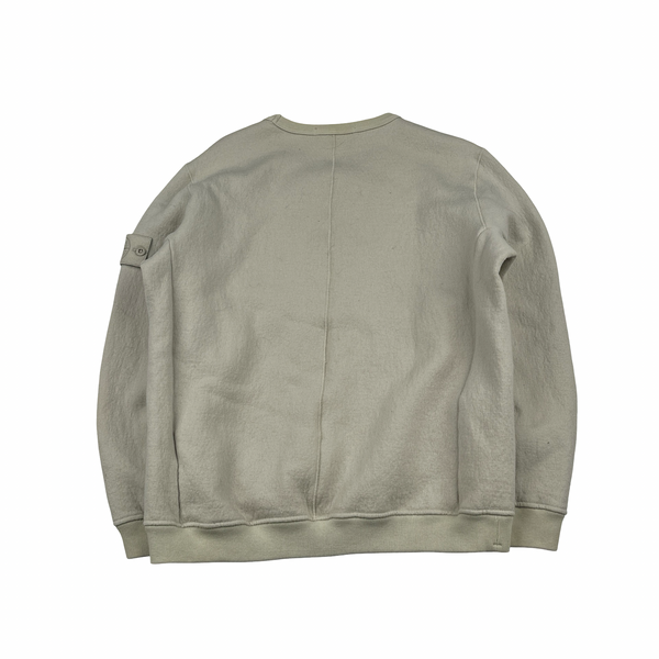 Stone Island 2018 Beige Wool Ghost Crewneck - Large