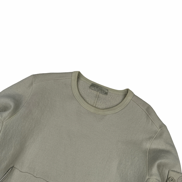 Stone Island 2018 Beige Wool Ghost Crewneck - Large