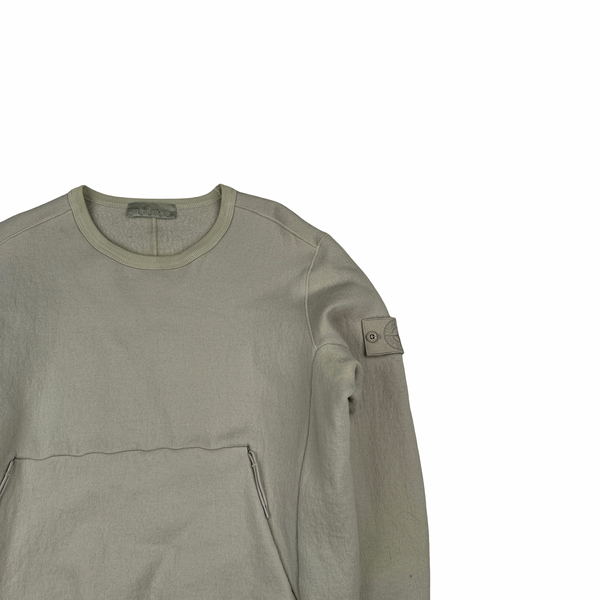 Stone Island 2018 Beige Wool Ghost Crewneck - Large