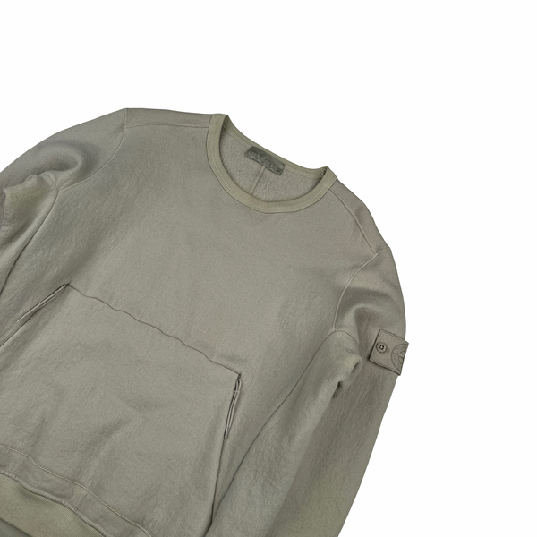 Stone Island 2018 Beige Wool Ghost Crewneck - Large