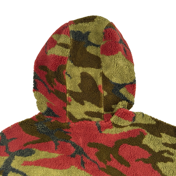 Stone Island 2022 Heritage Camo Teddy Fleece Pullover Hoodie  - Small