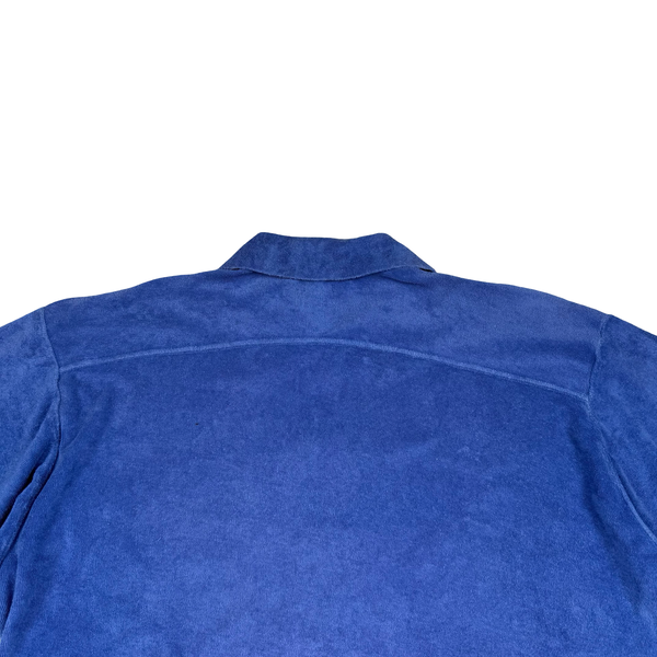 Stone Island Blue 1997 Vintage Towelling Polo T Shirt - Large