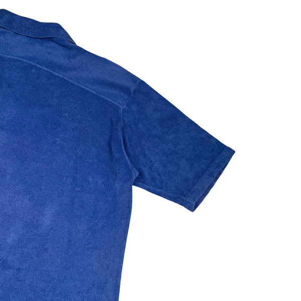 Stone Island Blue 1997 Vintage Towelling Polo T Shirt - Large