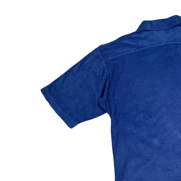 Stone Island Blue 1997 Vintage Towelling Polo T Shirt - Large