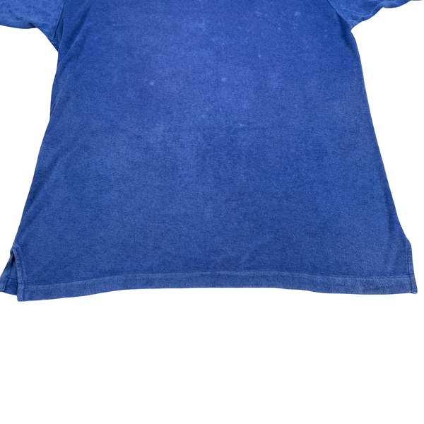 Stone Island Blue 1997 Vintage Towelling Polo T Shirt - Large