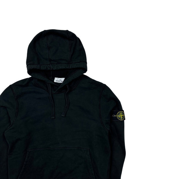 Stone Island 2021 Black Pullover Cotton Hoodie - Medium