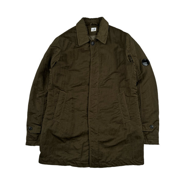 CP Company Khaki Nylon B Shimmer Lens Viewer Collared Jacket - Large