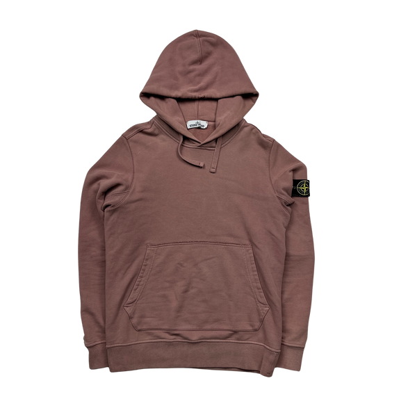 Stone Island 2018 Pink Cotton Pullover Hoodie - Medium