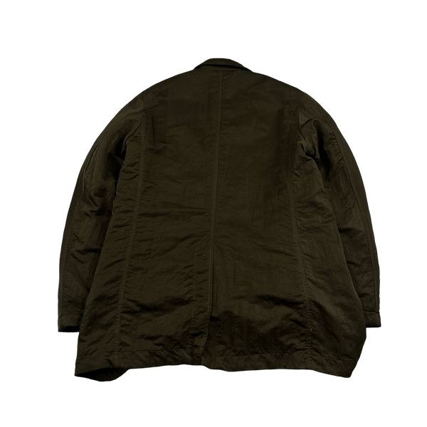 CP Company Khaki Nylon B Shimmer Lens Viewer Collared Jacket - Large