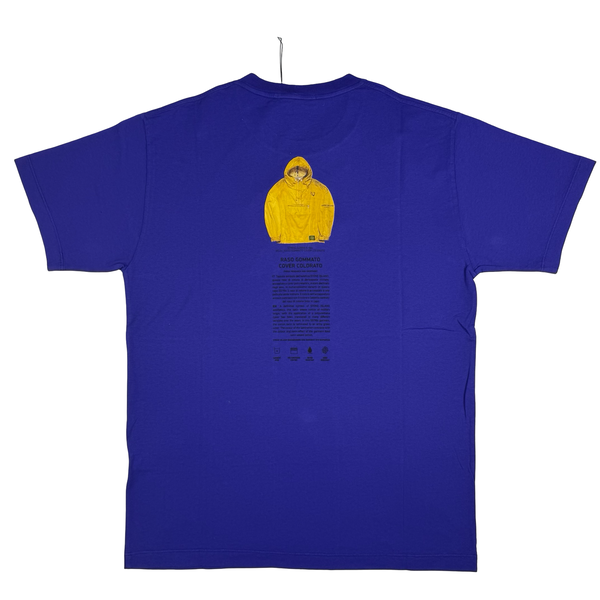 Stone Island 2022 Blue Raso Gommato Graphic Spellout T-Shirt - Large