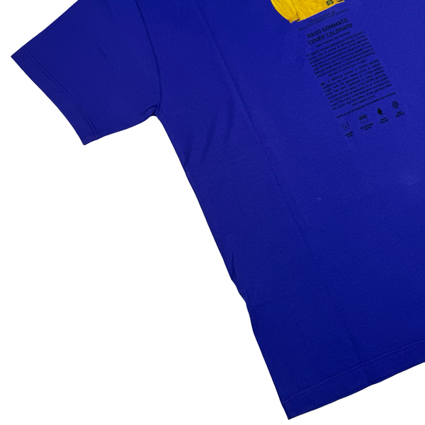 Stone Island 2022 Blue Raso Gommato Graphic Spellout T-Shirt - Large