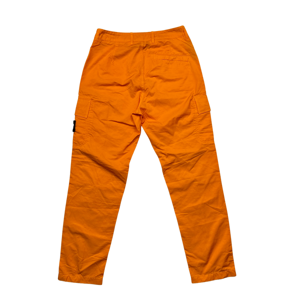 Stone Island 2023 Orange Regular Fit Cargo Twill TC Trousers - 30"