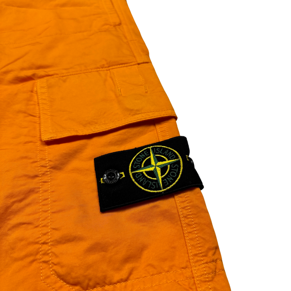 Stone Island 2023 Orange Regular Fit Cargo Twill TC Trousers - 30"