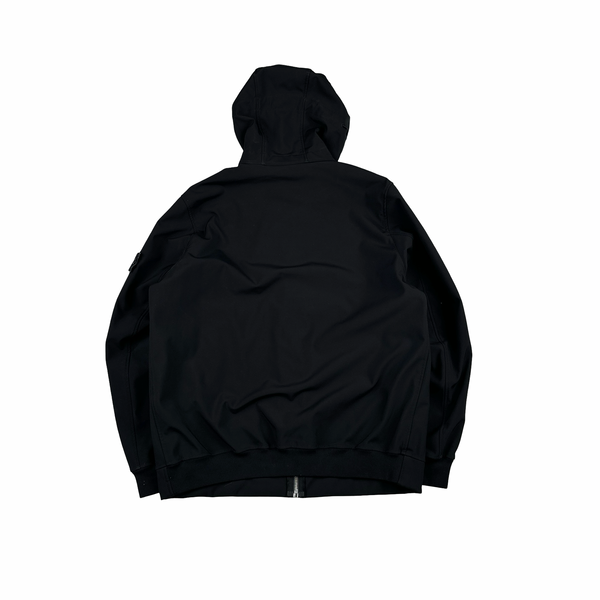 Stone Island 2020 Black Soft Shell Hooded Jacket - XXL