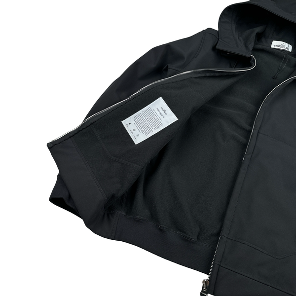 Stone Island 2020 Black Soft Shell Hooded Jacket - XXL