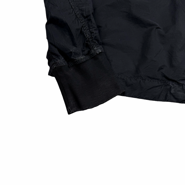 Stone Island 2010 Black Chest Zip Cotton Overshirt Jacket - Large