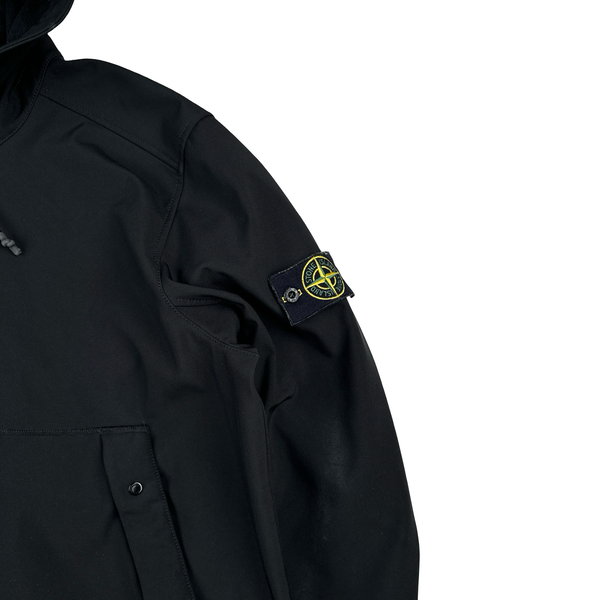 Stone Island 2020 Black Soft Shell Hooded Jacket - XXL