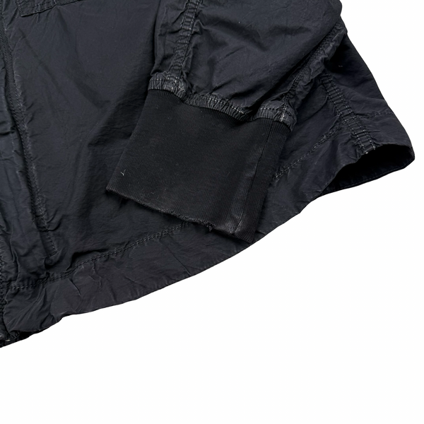 Stone Island 2010 Black Chest Zip Cotton Overshirt Jacket - Large