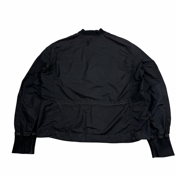 Stone Island 2010 Black Chest Zip Cotton Overshirt Jacket - Large