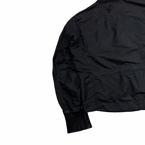 Stone Island 2010 Black Chest Zip Cotton Overshirt Jacket - Large