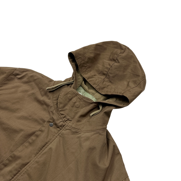 Stone Island 2001 Vintage Light Brown Quilted Parka Jacket - Large
