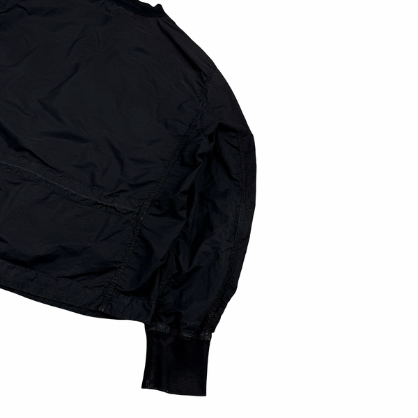 Stone Island 2010 Black Chest Zip Cotton Overshirt Jacket - Large