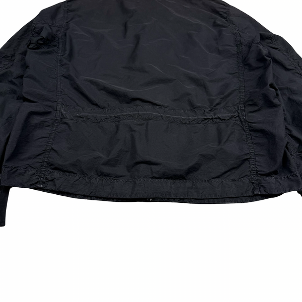 Stone Island 2010 Black Chest Zip Cotton Overshirt Jacket - Large