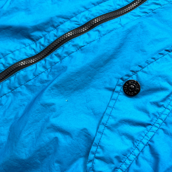 Stone Island Blue Membrana 3L TC Hooded Jacket - Medium