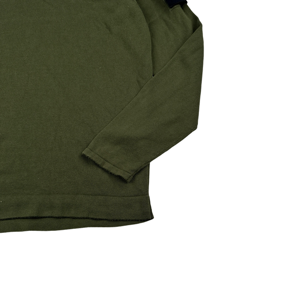 Stone Island Khaki Thick Roll Neck Knit - Large