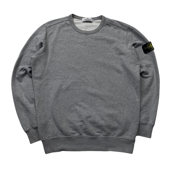 Stone Island 2019 Light Grey Cotton Crewneck Sweatshirt - Large