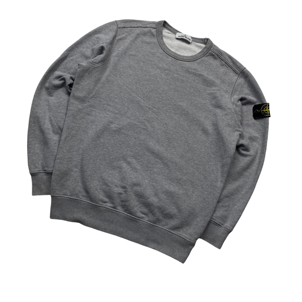Stone Island 2019 Light Grey Cotton Crewneck Sweatshirt - Large