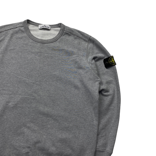 Stone Island 2019 Light Grey Cotton Crewneck Sweatshirt - Large