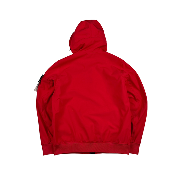 Stone Island 2022 Red E-Dye Soft Shell Jacket - Large