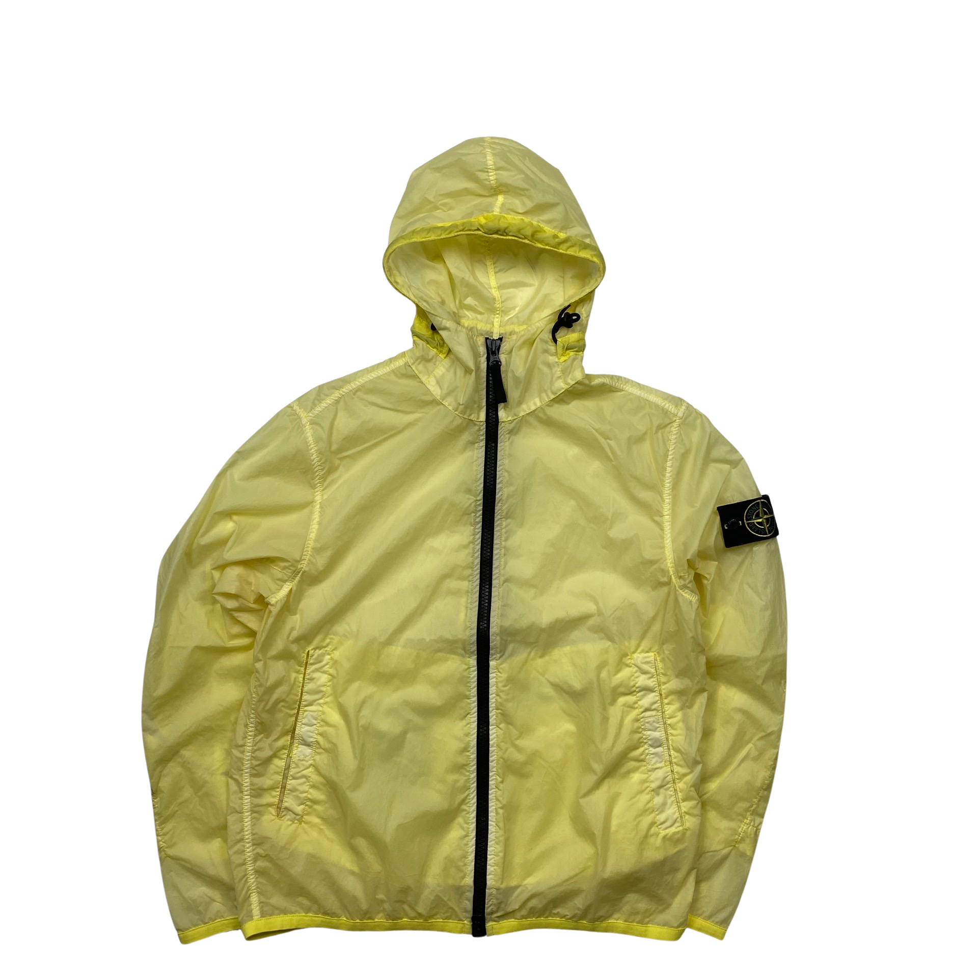 Stone Island Yellow Lamy Velour Hooded Jacket Smalll Mat s Island
