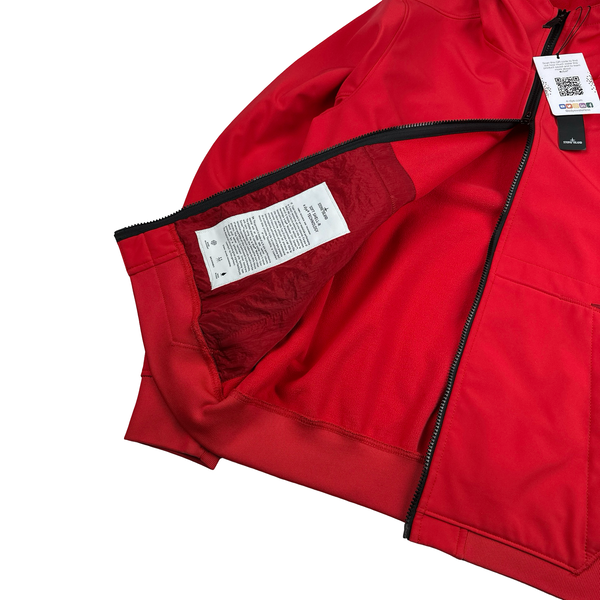 Stone Island 2022 Red E-Dye Soft Shell Jacket - Large