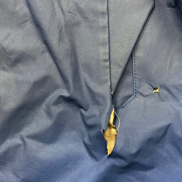 Stone Island 2006 Blue Antiqued Reflective Hooded Jacket - Large