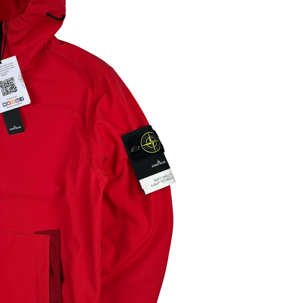 Stone Island 2022 Red E-Dye Soft Shell Jacket - Large