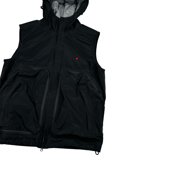 Stone Island Marina 2022 Black Gore-Tex Gilet - Medium