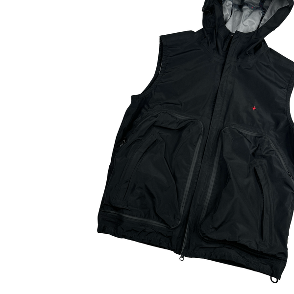 Stone Island Marina 2022 Black Gore-Tex Gilet - Medium