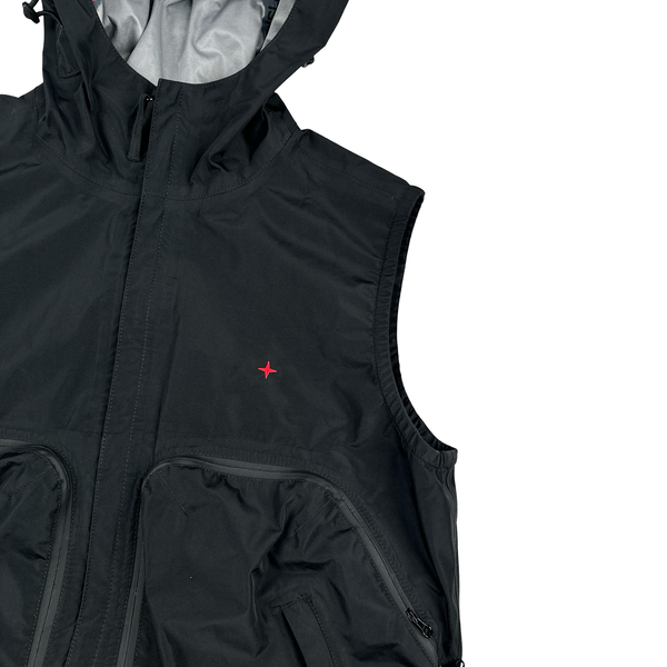 Stone Island Marina 2022 Black Gore-Tex Gilet - Medium