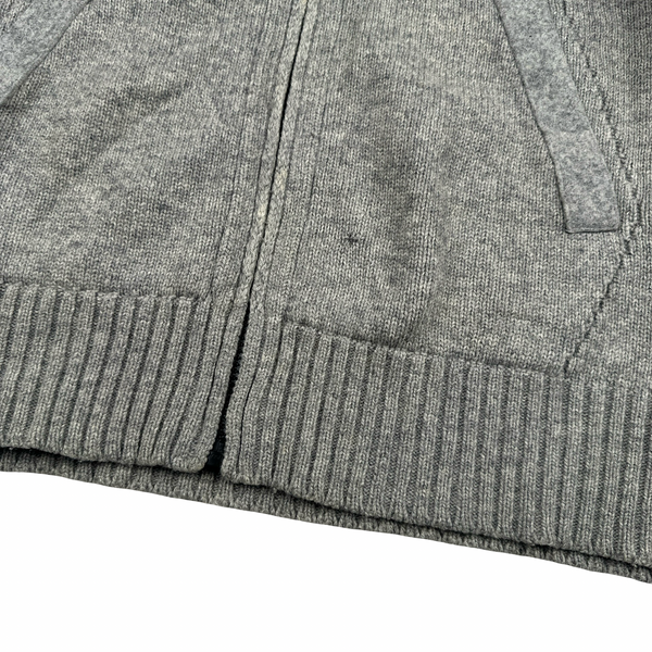 Stone Island 2011 Grey Zipped Wool Hoodie - Large