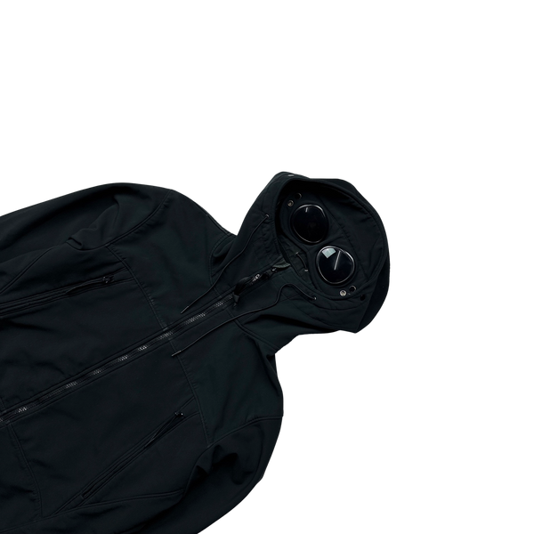 CP Company Black Goggle Soft Shell Jacket - Large