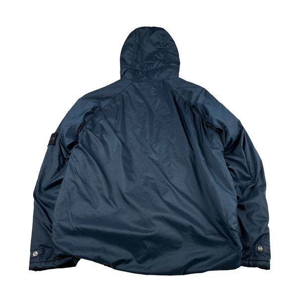Stone Island 2000 Navy Vintage Fleece Lined Nylon Jacket - Large