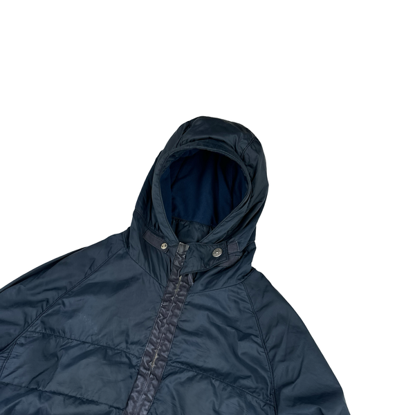 Stone Island 2000 Navy Vintage Fleece Lined Nylon Jacket - Large