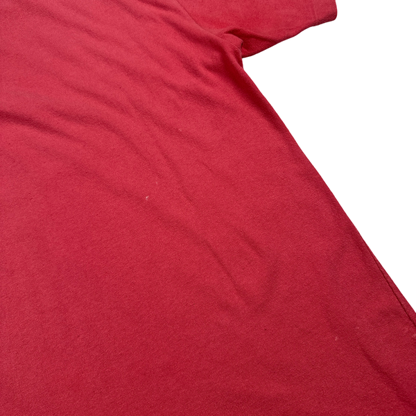 Stone Island 1986 Pink Cotton Spellout Vintage T Shirt - Large